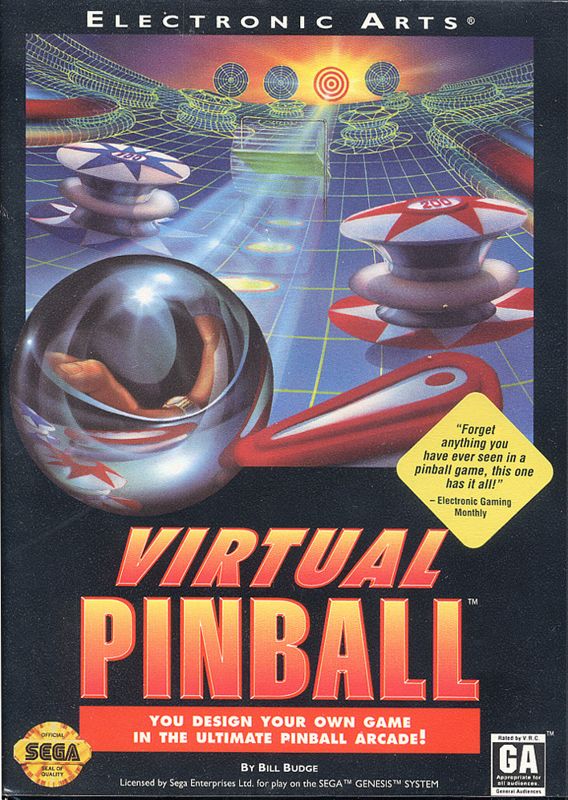 Virtual Pinball box art for Sega Mega Drive